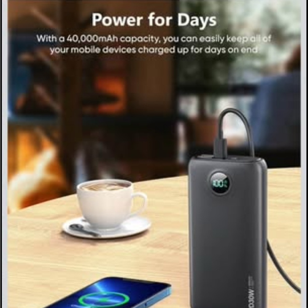 Power-Bank-Portable-Charger - 40000mAh Power Bank 30W Quick Charging - Picture 7 of 7